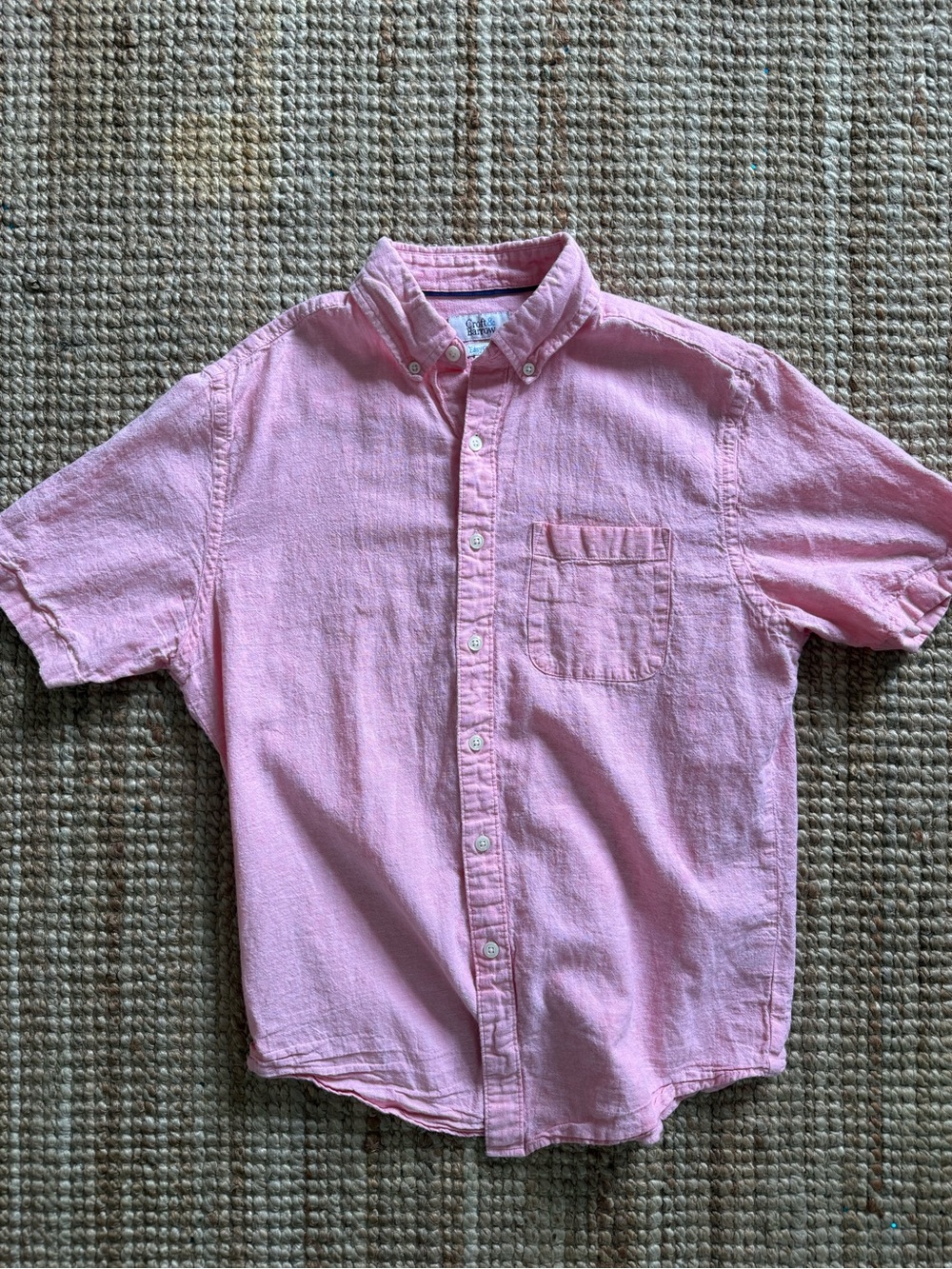 Croft & Barrow Easy Care Linen Blend Button-Up Shirt